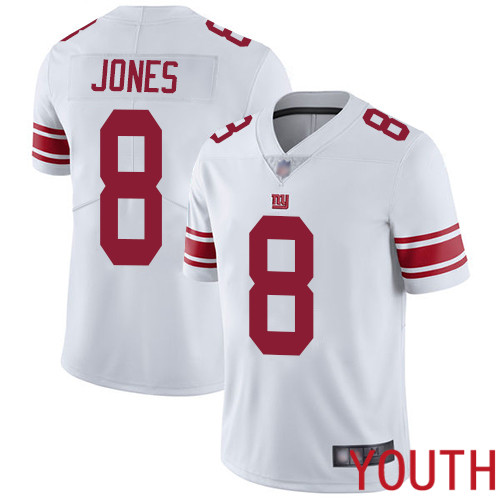 Youth New York Giants #8 Daniel Jones White Vapor Untouchable Limited Player Football NFL Jersey->youth nfl jersey->Youth Jersey
